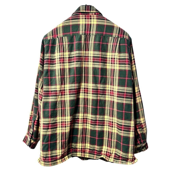 Vintage L.L. Bean mens Jacket Size Large Flannel Lined Plaid Distressed - Picture 2 of 4